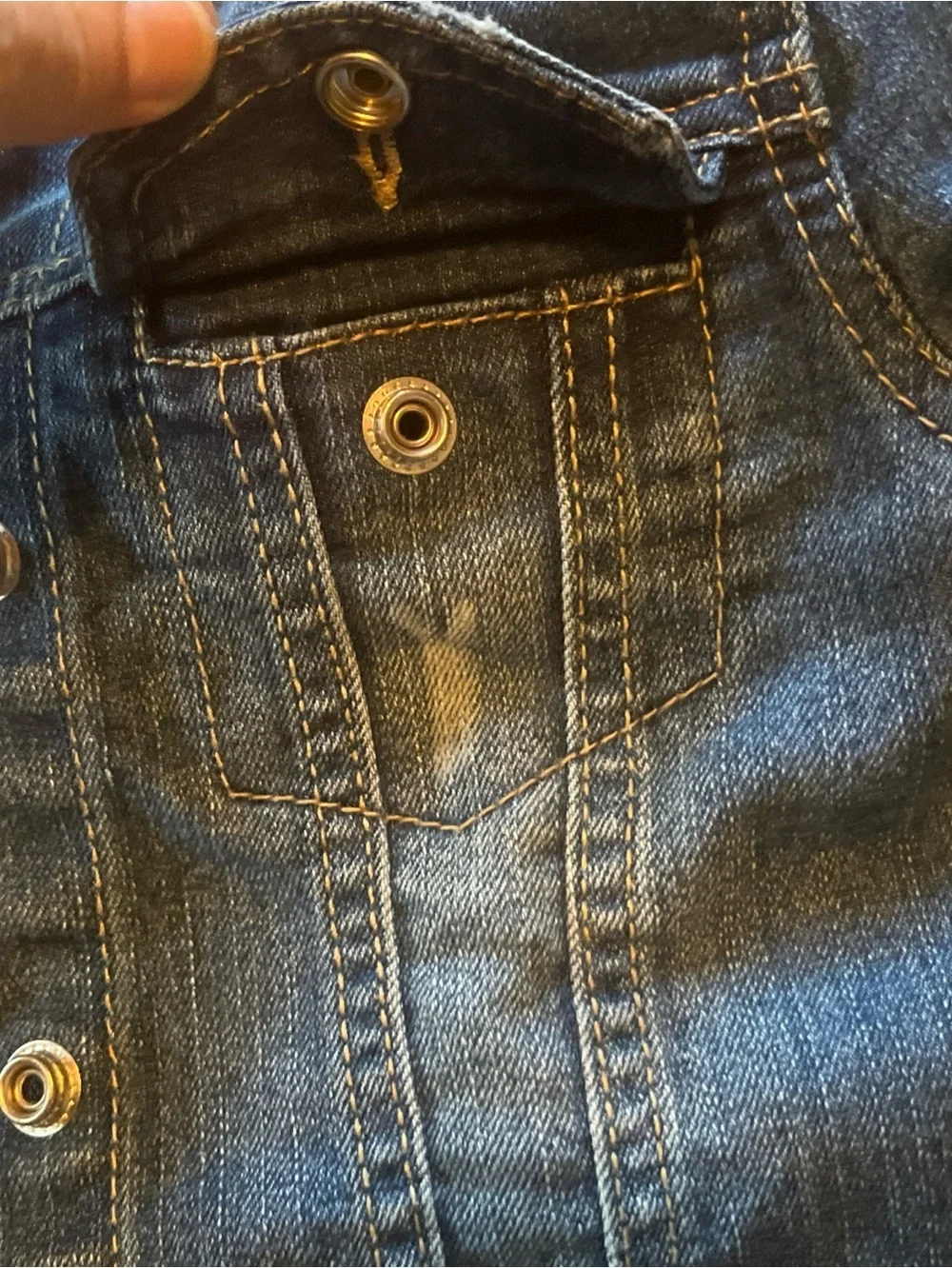 Children's Place Blue Jean Jacket Girls Size 5/6 Snap Front Denim Pockets School